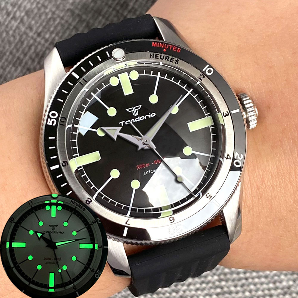 Automatic Dive Watch 200M Nh35 Movement - Reloj de buceo Retro verde Lumen