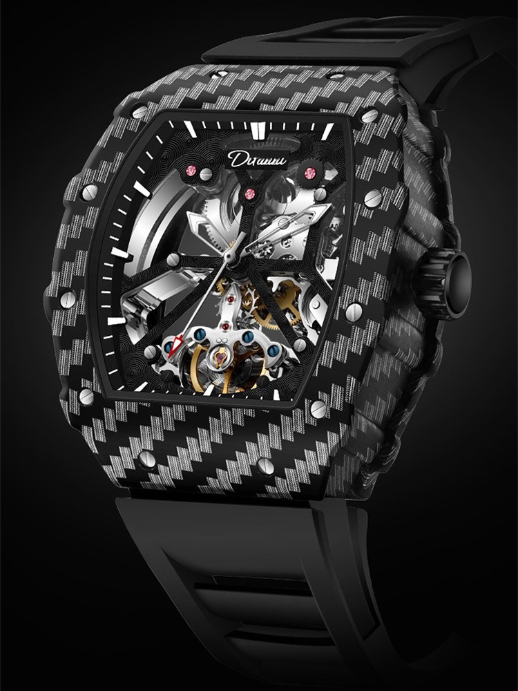 Skeleton Automatic Watch Luxury Tourbillon - Reloj de pulsera de Tourbillon para