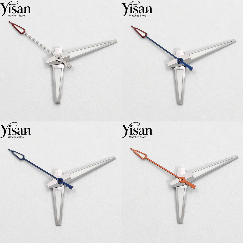 Watch Hands Set Luminous Replacement Nh35 - Juego de agujas de reloj plateadas
