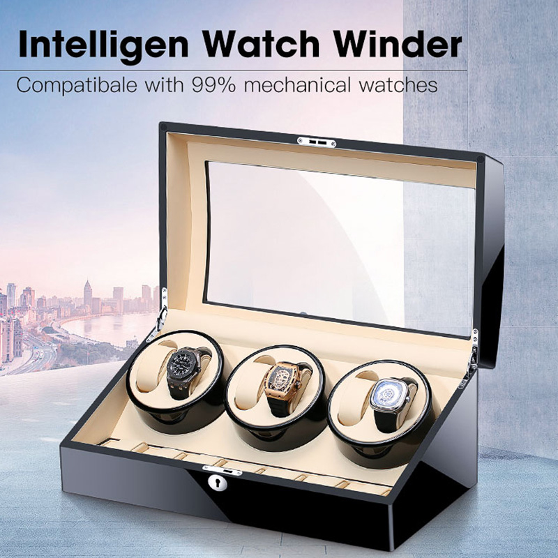 Watch Winder Automatic Dual Watch Box - MELANCY Luxury 6+7 Bobinadora automática de