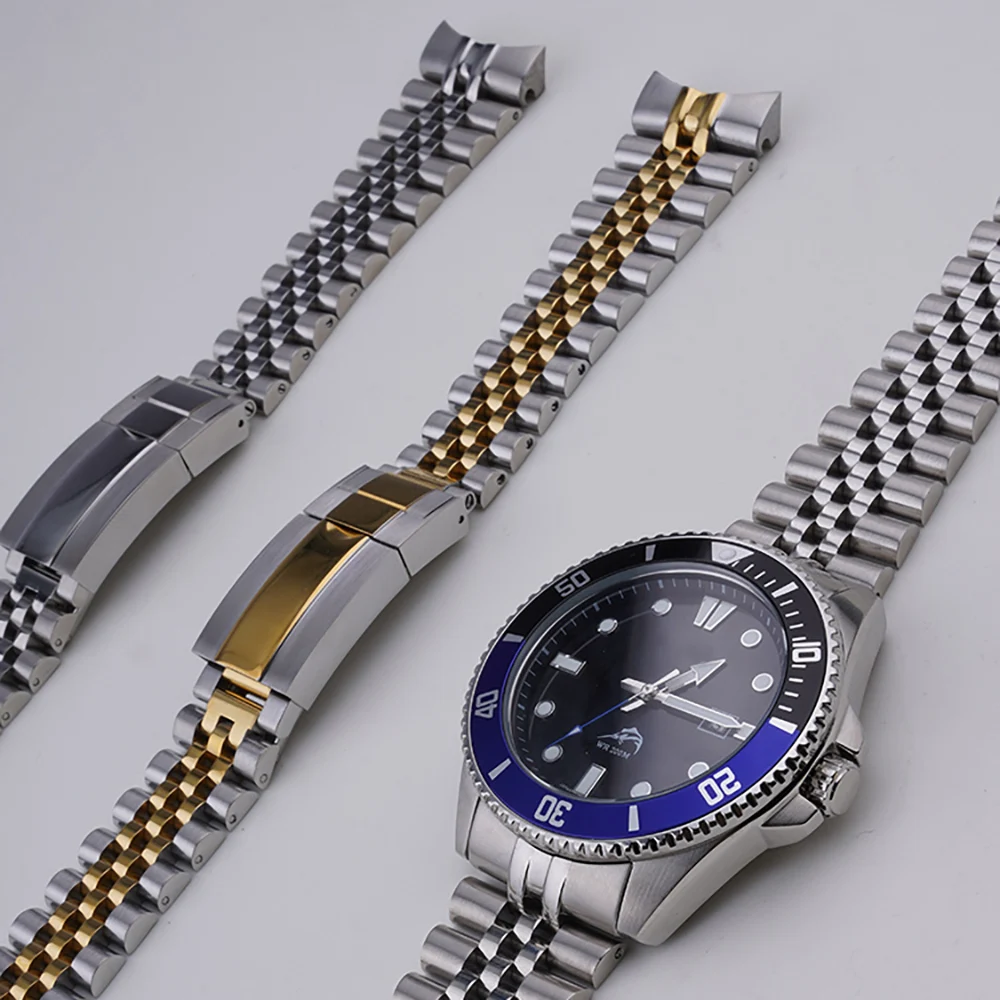Solid Stainless Steel Watch Bracelet Jubilee - Rolamy correa de reloj Jubilee de
