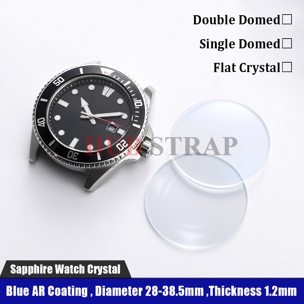 Sapphire Watch Crystal Double Domed - Accesorios para Relojes, Cristal de Reloj