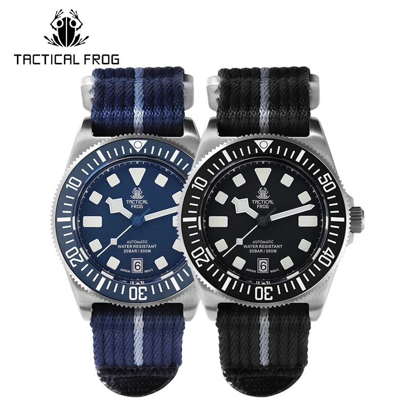 Automatic Dive Watch 200M Nh35 Movement - Reloj táctico de titanio de rana