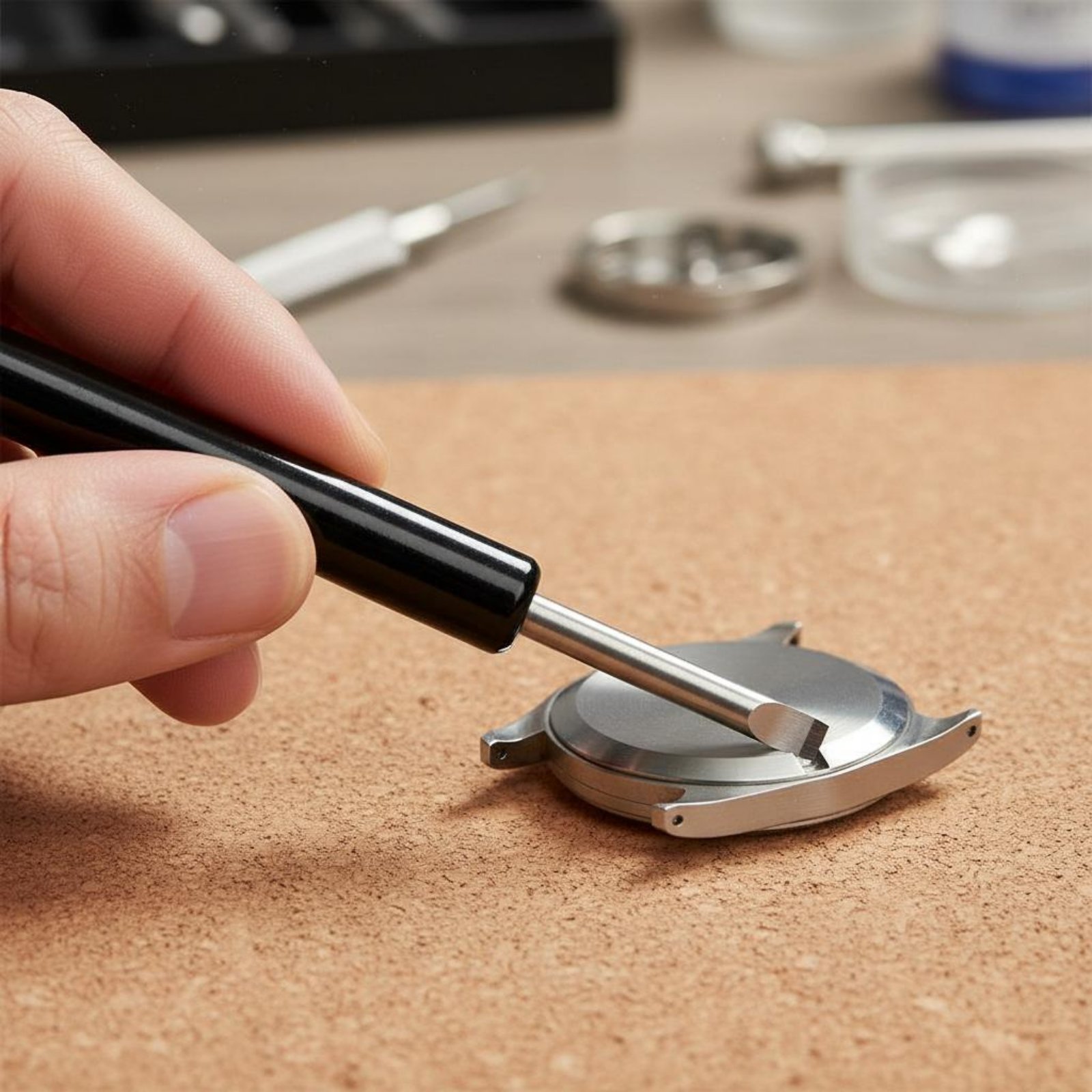 Watchmaker Repair Tool Kit Case Opener - Cuchillo para Relojes de Acero Inoxidable,