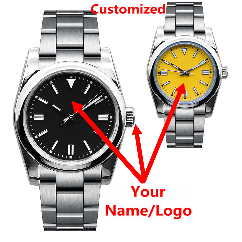 Men Mechanical Watch Sapphire Crystal - Reloj de pulsera personalizado con logotipo