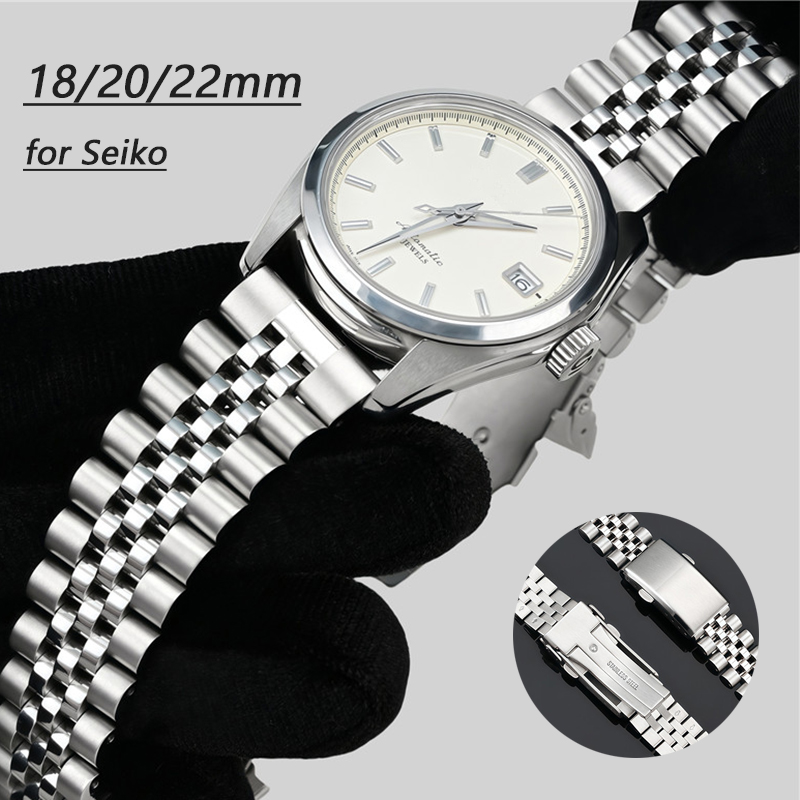 Solid Stainless Steel Watch Bracelet Jubilee - Correa de acero inoxidable sólido para