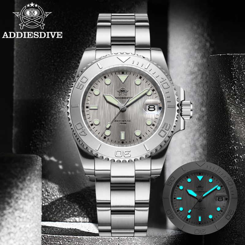 Men Mechanical Watch Sapphire Crystal - Reloj ADDIESDIVE AD2087 para hombre, resistente