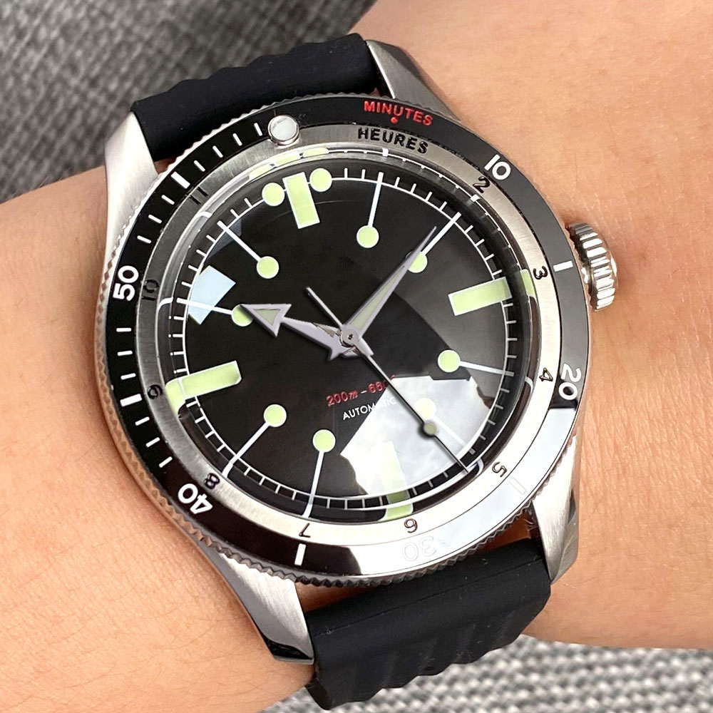 Reloj de buceo Retro verde Lum - Automatic Dive Watch 200M Nh35 Movement reseña y precio