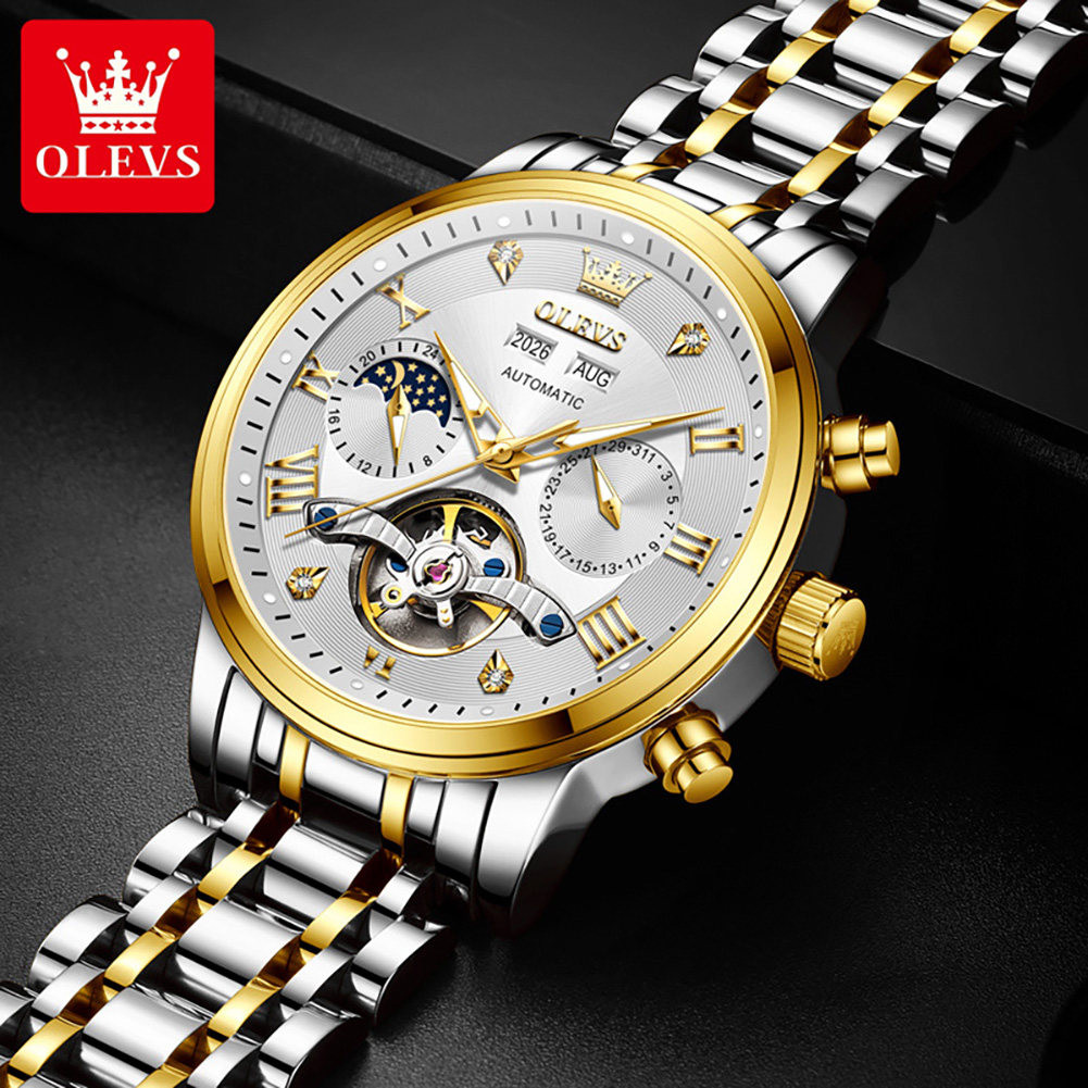 Reloj de Lujo para Hombre OLEV - Skeleton Automatic Watch Luxury Tourbillon reseña y precio