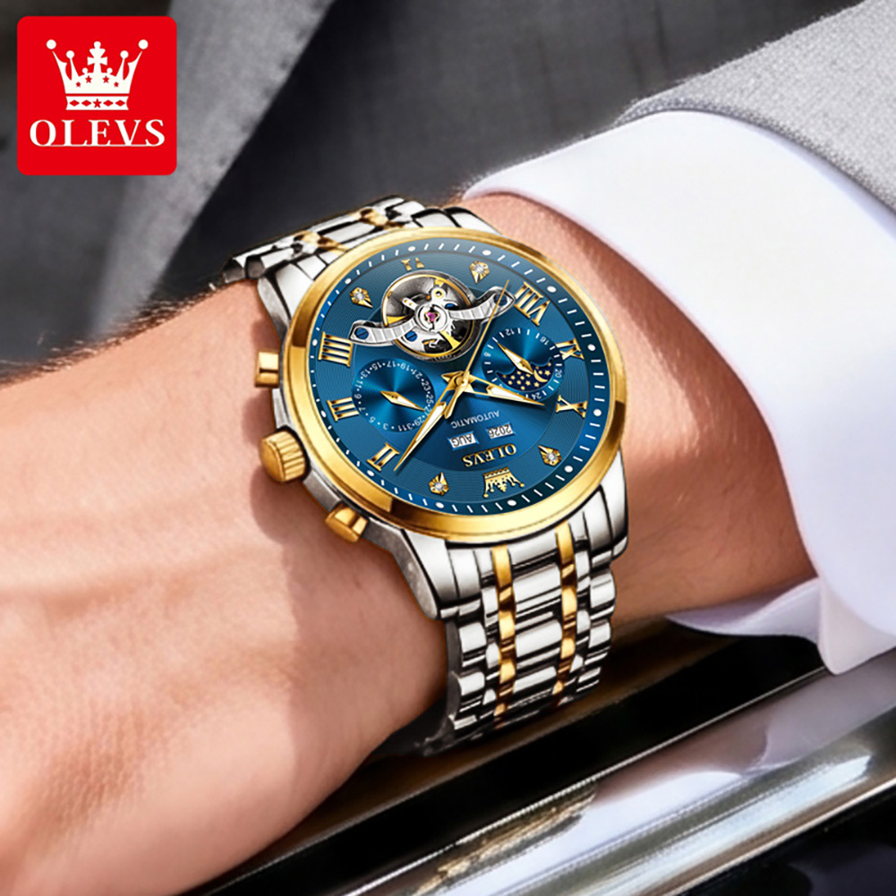 Reloj de Lujo para Hombre OLEV - Skeleton Automatic Watch Luxury Tourbillon reseña y precio
