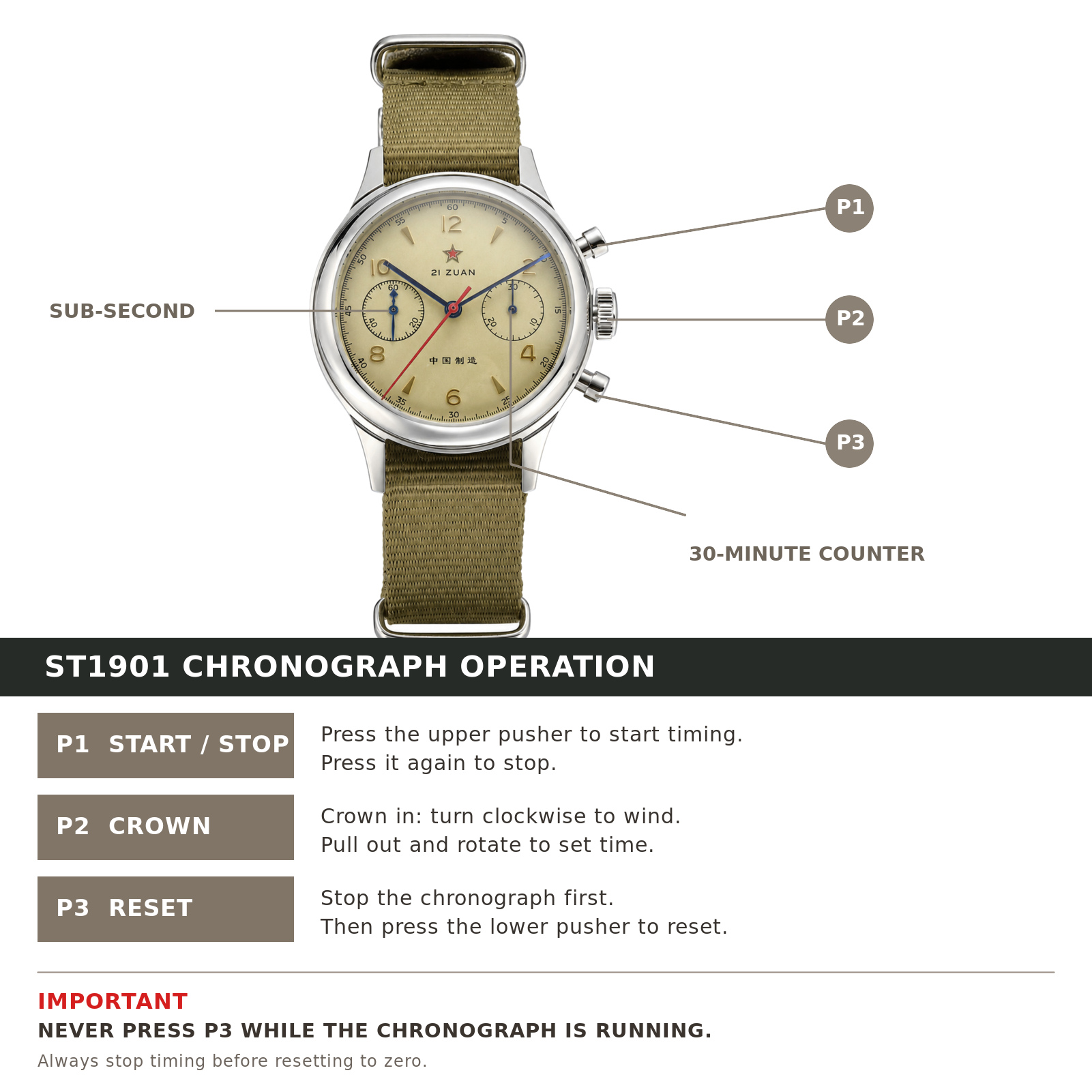 Reloj Mecánico de Cuerda Manua - Chronograph Mechanical Watch Seagull 1963 reseña y precio