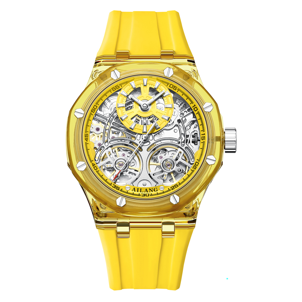 Reloj de lujo con diseño de do - Skeleton Automatic Watch Luxury Tourbillon reseña y precio