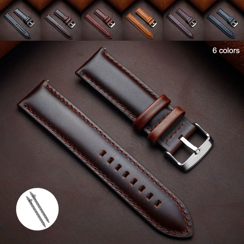 Pulsera de cuero hecha a mano  - Leather Watch Strap Quick Release 20Mm 22Mm reseña y precio