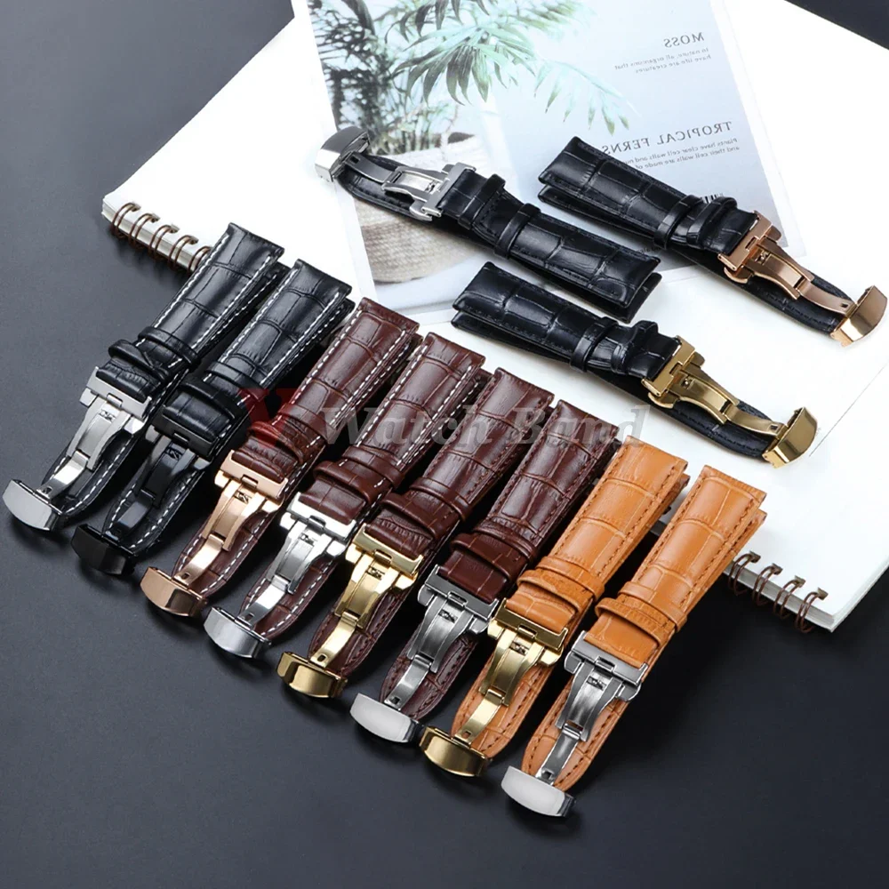 Correa de cuero genuino con ca - Leather Watch Strap Quick Release 20Mm 22Mm reseña y precio