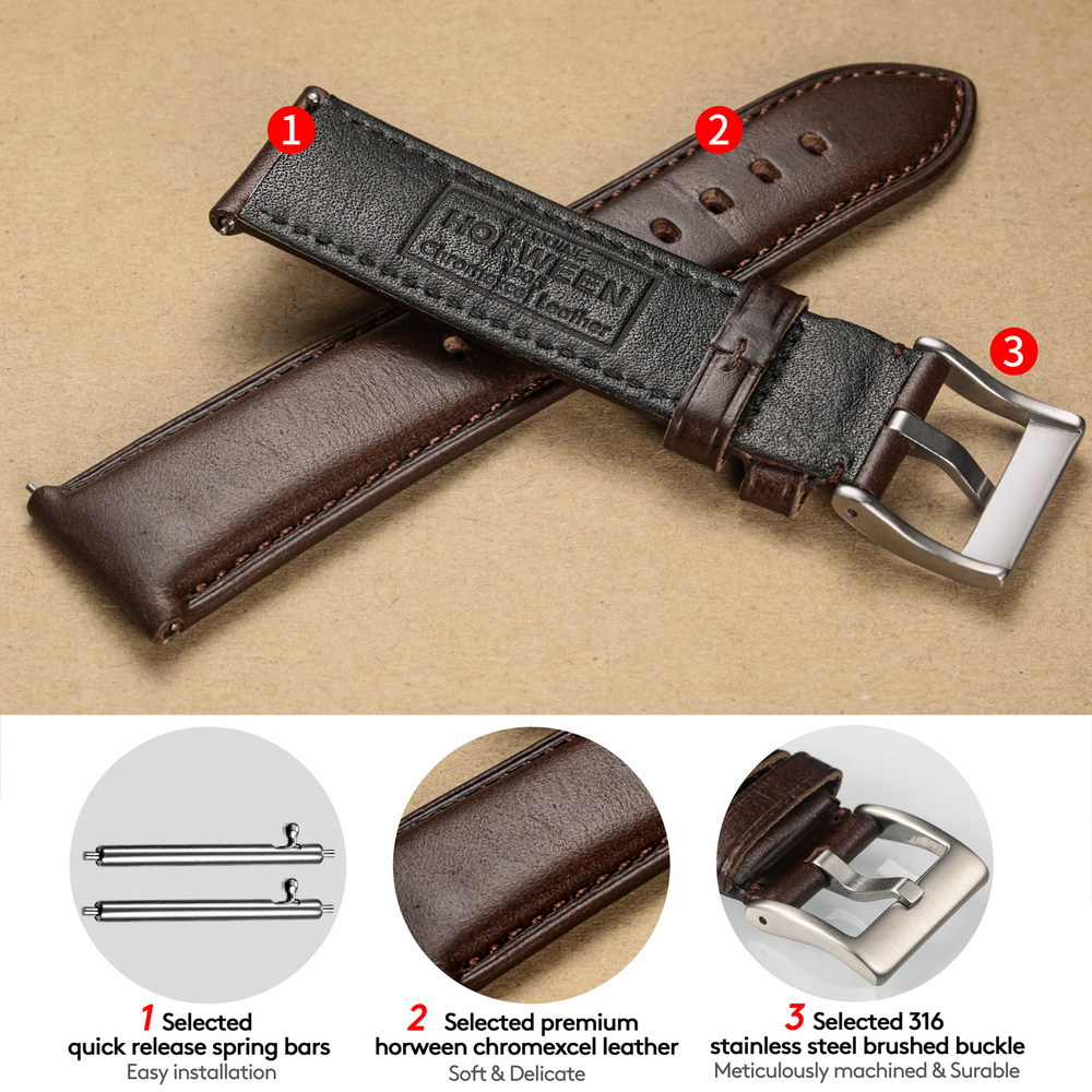 Correas de reloj Hemsut de cue - Leather Watch Strap Quick Release 20Mm 22Mm reseña y precio