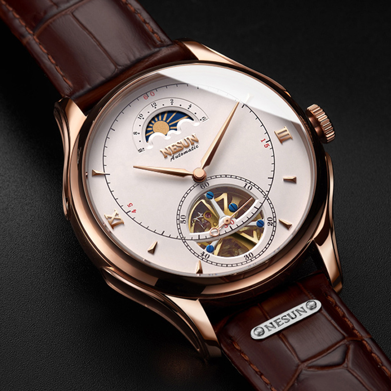 Reloj mecánico automático suiz - Skeleton Automatic Watch Luxury Tourbillon reseña y precio