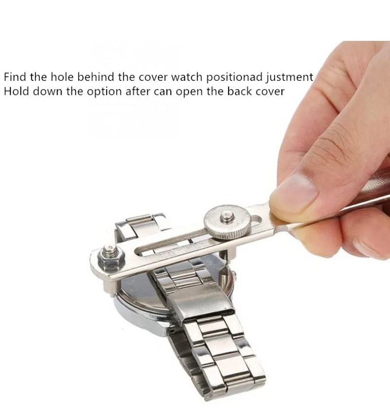 Abridor de reloj ajustable, ca - Watchmaker Repair Tool Kit Case Opener reseña y precio