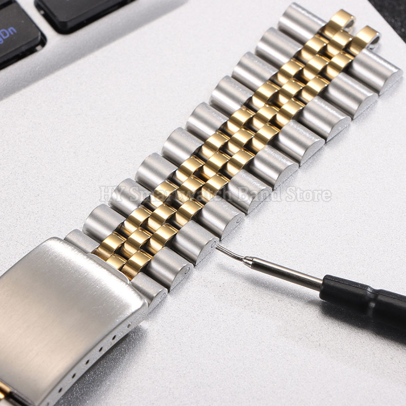Correa de reloj de Metal con e - Solid Stainless Steel Watch Bracelet Jubilee reseña y precio