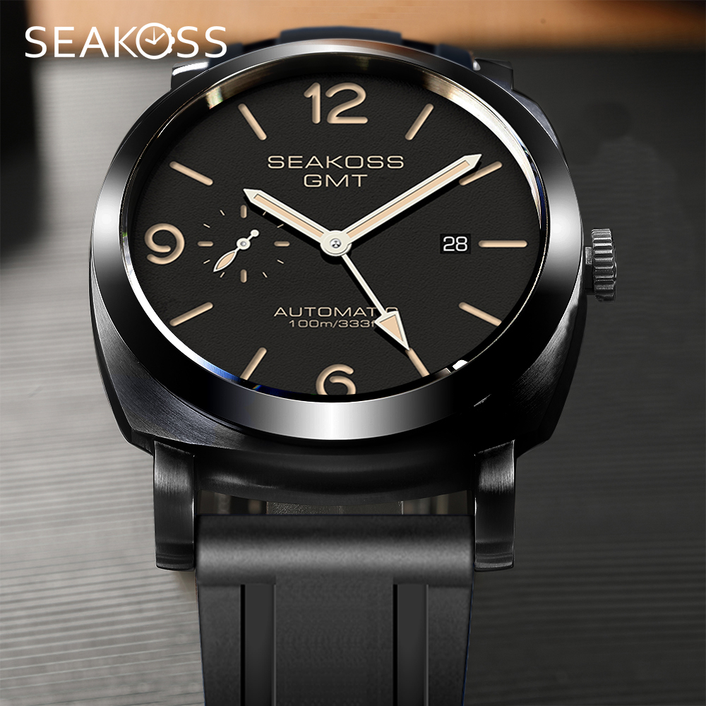 SEAKOSS 100m buceo hombres GMT - Chronograph Mechanical Watch Seagull 1963 reseña y precio