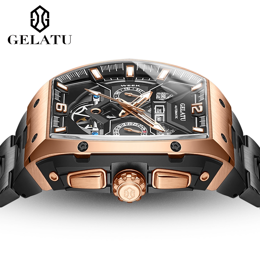 Reloj para Hombre, relojes par - Skeleton Automatic Watch Luxury Tourbillon reseña y precio