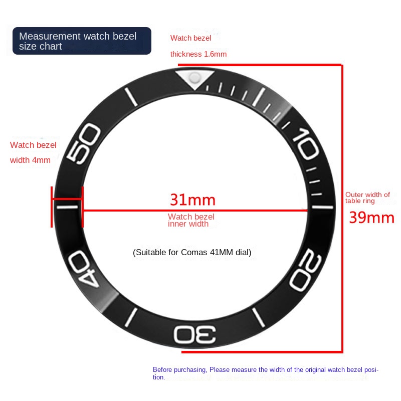 Esfera de inserción de bisel d - Watch Bezel Insert Ceramic Luminous reseña y precio