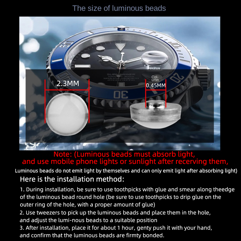 Pip luminoso de 2,3x0,45mm par - Watch Bezel Insert Ceramic Luminous reseña y precio