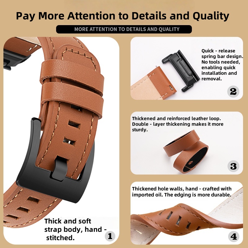 Correa de reloj de cuero genui - Leather Watch Strap Quick Release 20Mm 22Mm reseña y precio