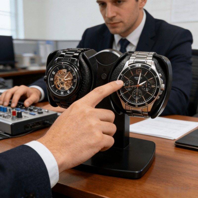 Caja de Almacenamiento para Re - Watch Winder Automatic Dual Watch Box reseña y precio