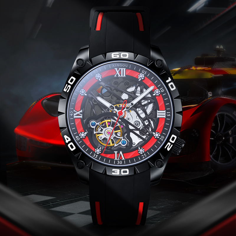 Reloj de pulsera para hombre c - Skeleton Automatic Watch Luxury Tourbillon reseña y precio