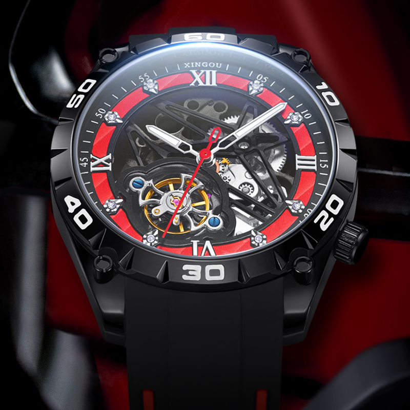 Reloj de pulsera para hombre c - Skeleton Automatic Watch Luxury Tourbillon reseña y precio