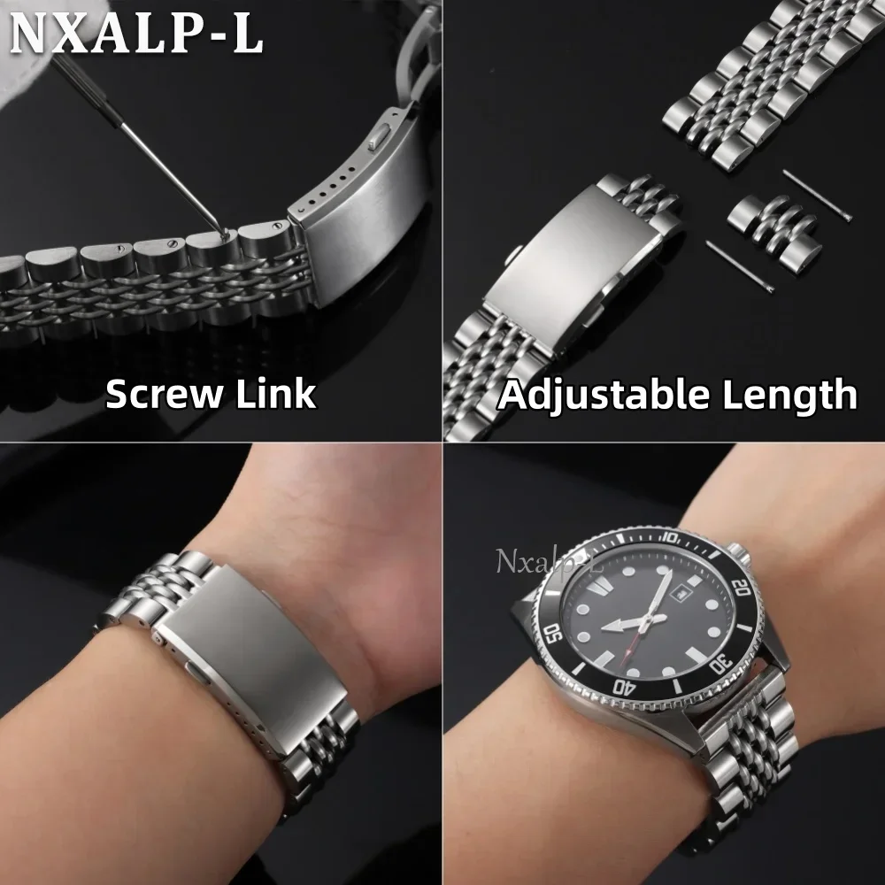 Correa de Reloj de Acero Inoxi - Solid Stainless Steel Watch Bracelet Jubilee reseña y precio