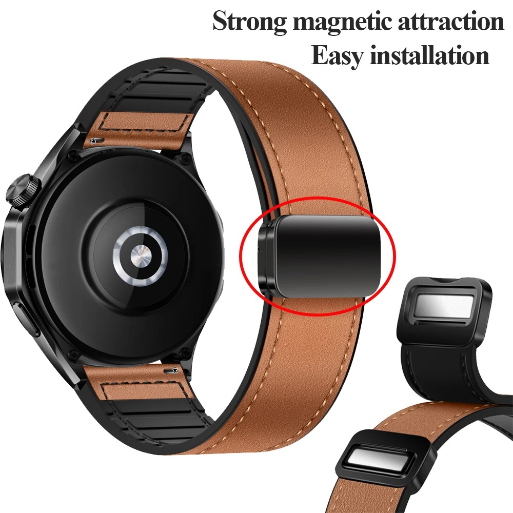 Correa de Silicona y Cuero con - Leather Watch Strap Quick Release 20Mm 22Mm reseña y precio