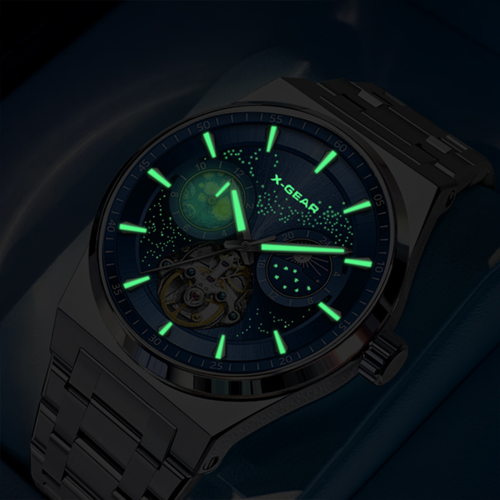 Reloj Mecánico Automático X-GE - Skeleton Automatic Watch Luxury Tourbillon reseña y precio