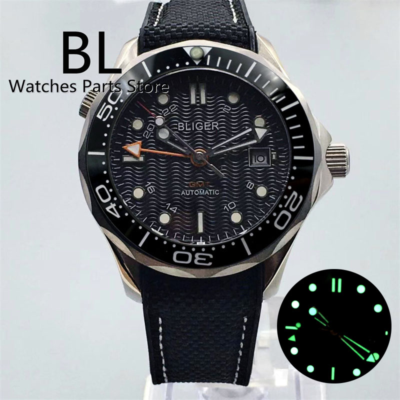 BLIGER NH34 GMT reloj mecánico - Watch Bezel Insert Ceramic Luminous reseña y precio