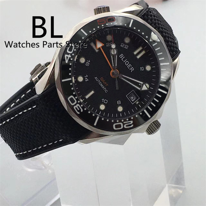 BLIGER NH34 GMT reloj mecánico - Watch Bezel Insert Ceramic Luminous reseña y precio