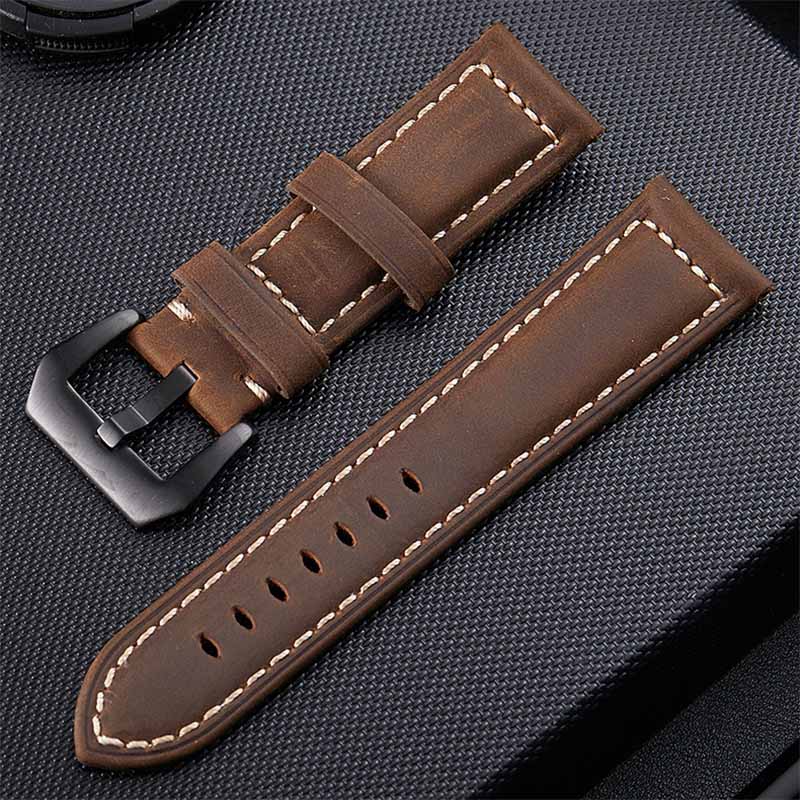 20mm 22mm 24mm 26mm verde marr - Leather Watch Strap Quick Release 20Mm 22Mm reseña y precio