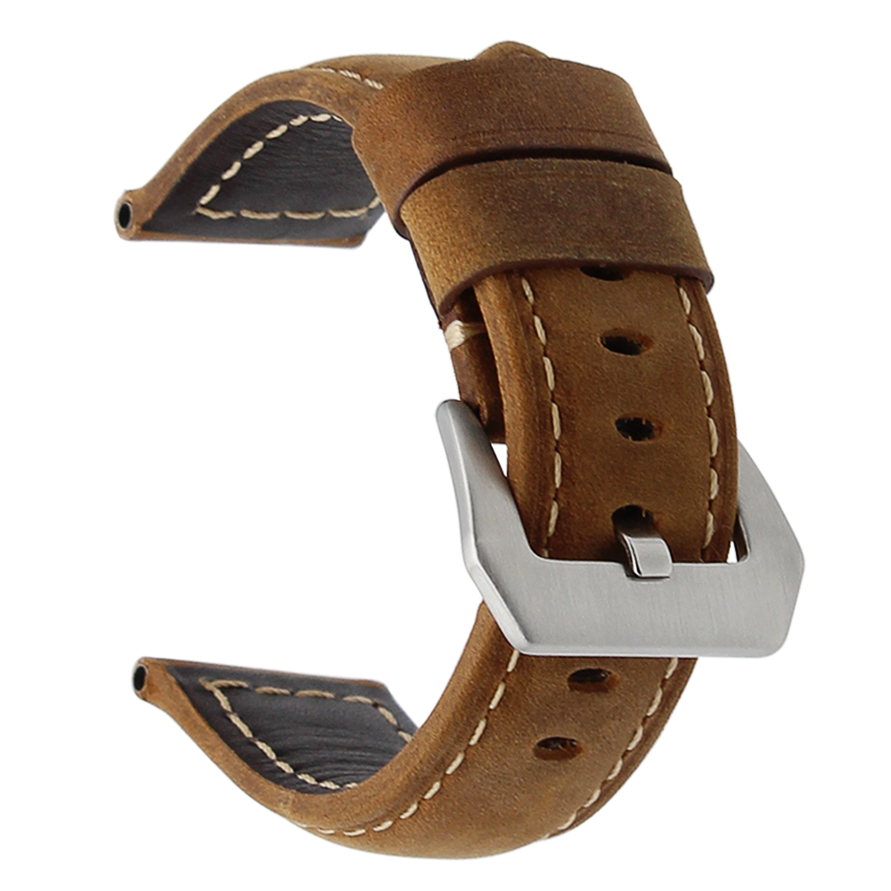 20mm 22mm 24mm 26mm verde marr - Leather Watch Strap Quick Release 20Mm 22Mm reseña y precio