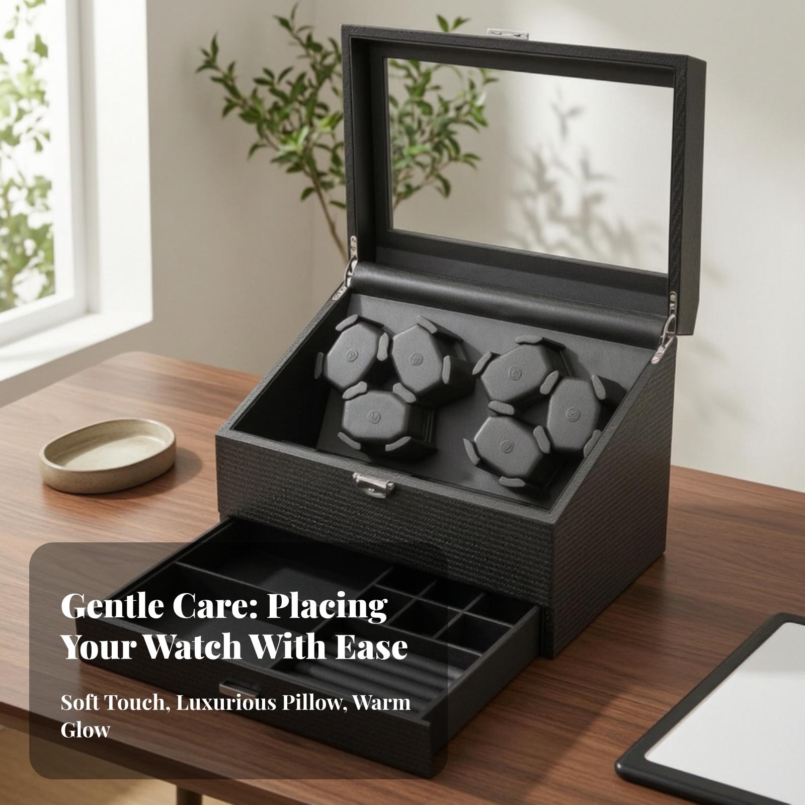 Caja de Joyería y Enrollador d - Watch Winder Automatic Dual Watch Box reseña y precio