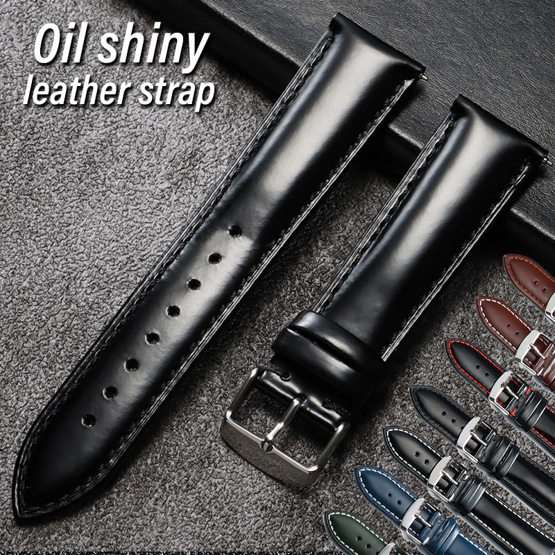 Correa de cuero genuino con br - Leather Watch Strap Quick Release 20Mm 22Mm reseña y precio
