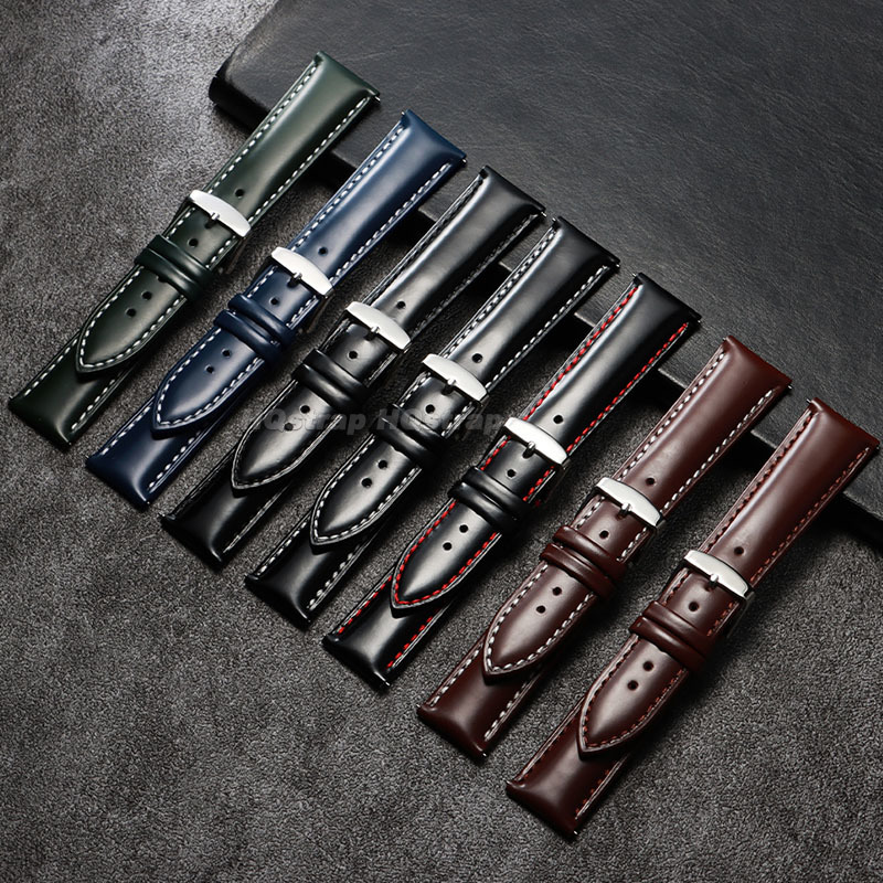 Correa de cuero genuino con br - Leather Watch Strap Quick Release 20Mm 22Mm reseña y precio