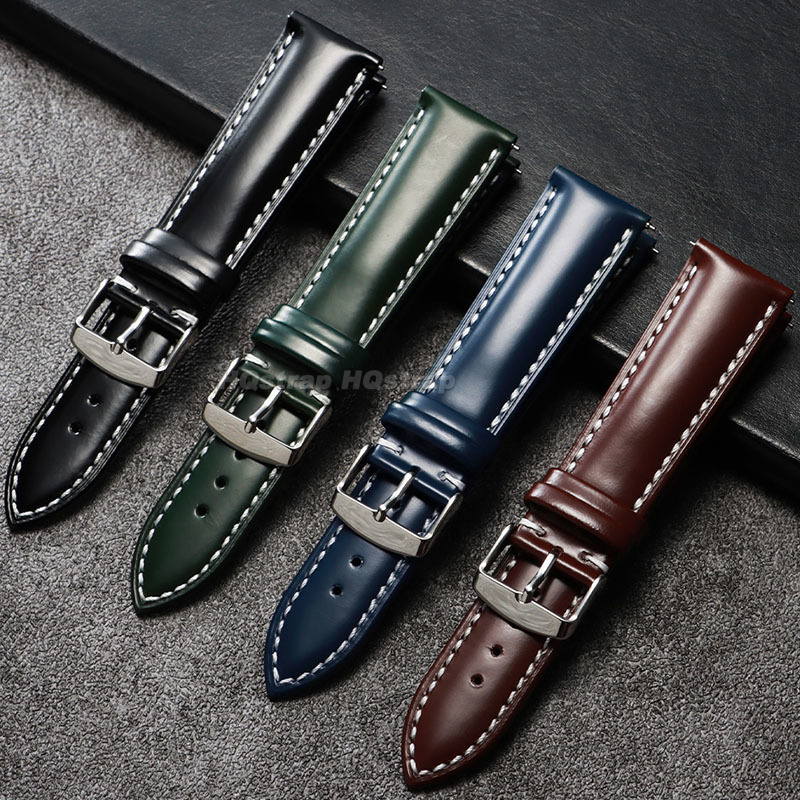 Correa de cuero genuino con br - Leather Watch Strap Quick Release 20Mm 22Mm reseña y precio