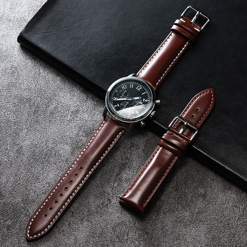 Correa de cuero genuino con br - Leather Watch Strap Quick Release 20Mm 22Mm reseña y precio