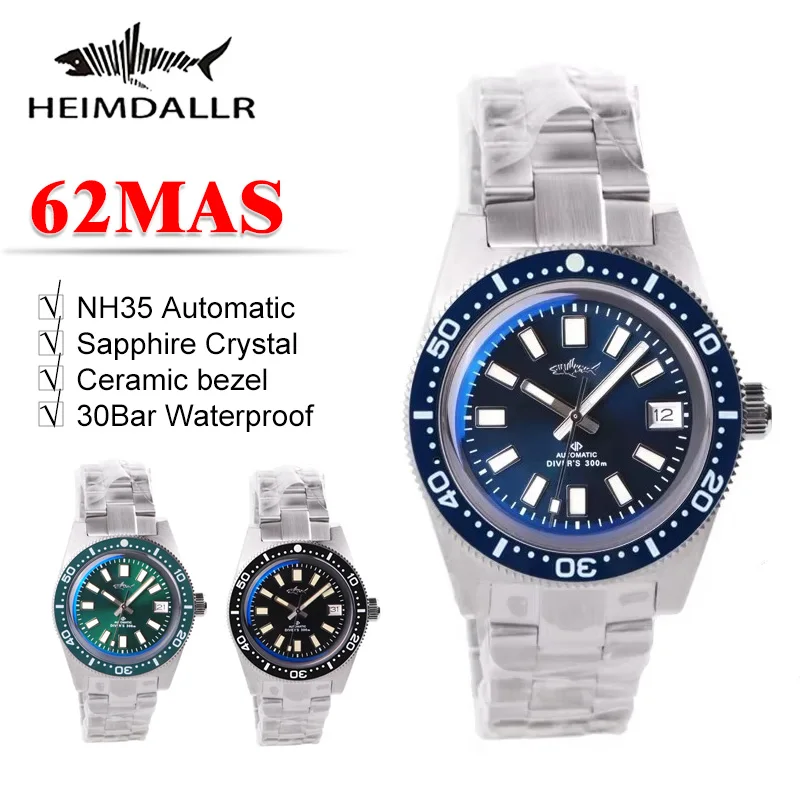 HEIMDALLR 62MAS reloj homenaje - Sapphire Watch Crystal Double Domed reseña y precio