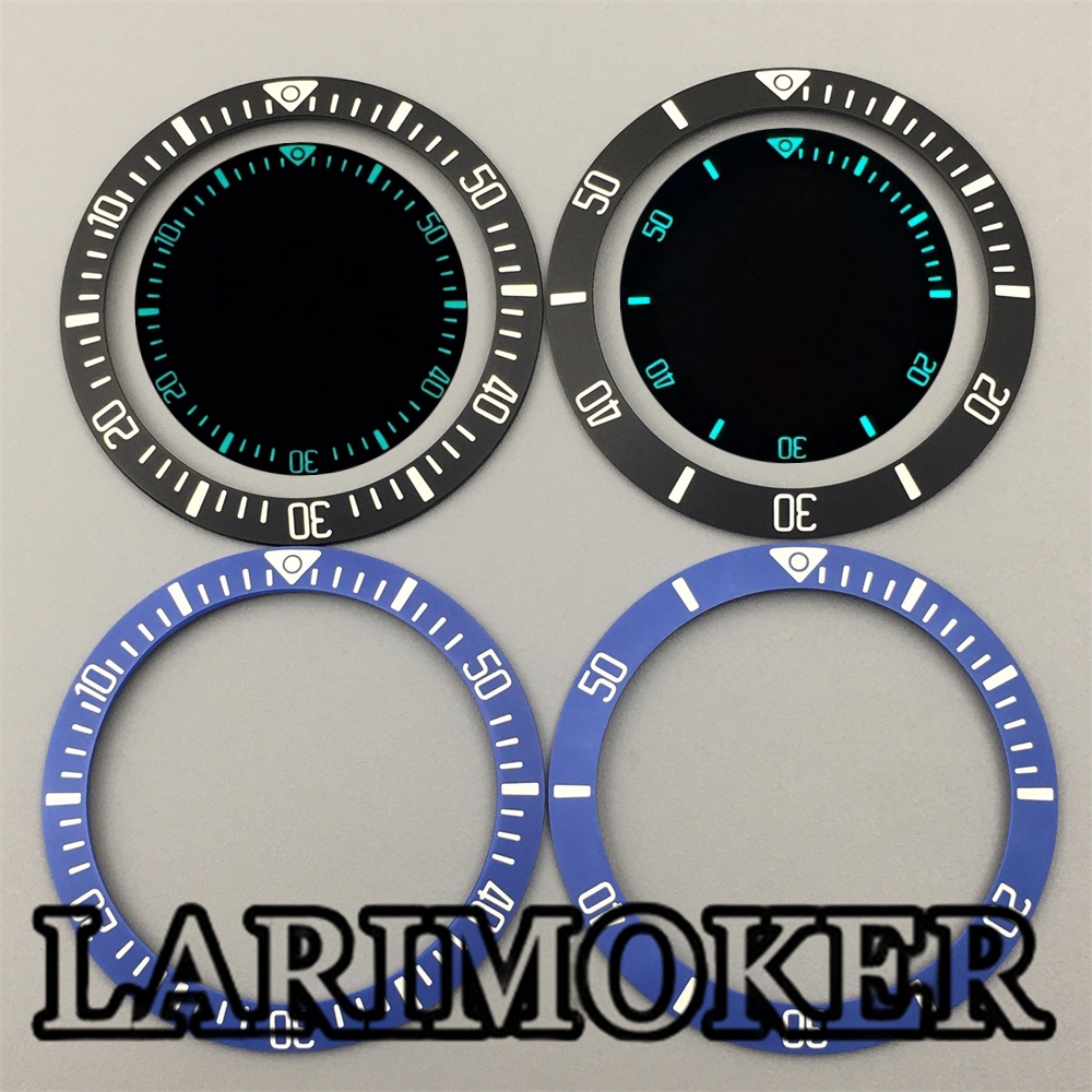 LARIMOKER 38mm negro azul bise - Watch Bezel Insert Ceramic Luminous reseña y precio