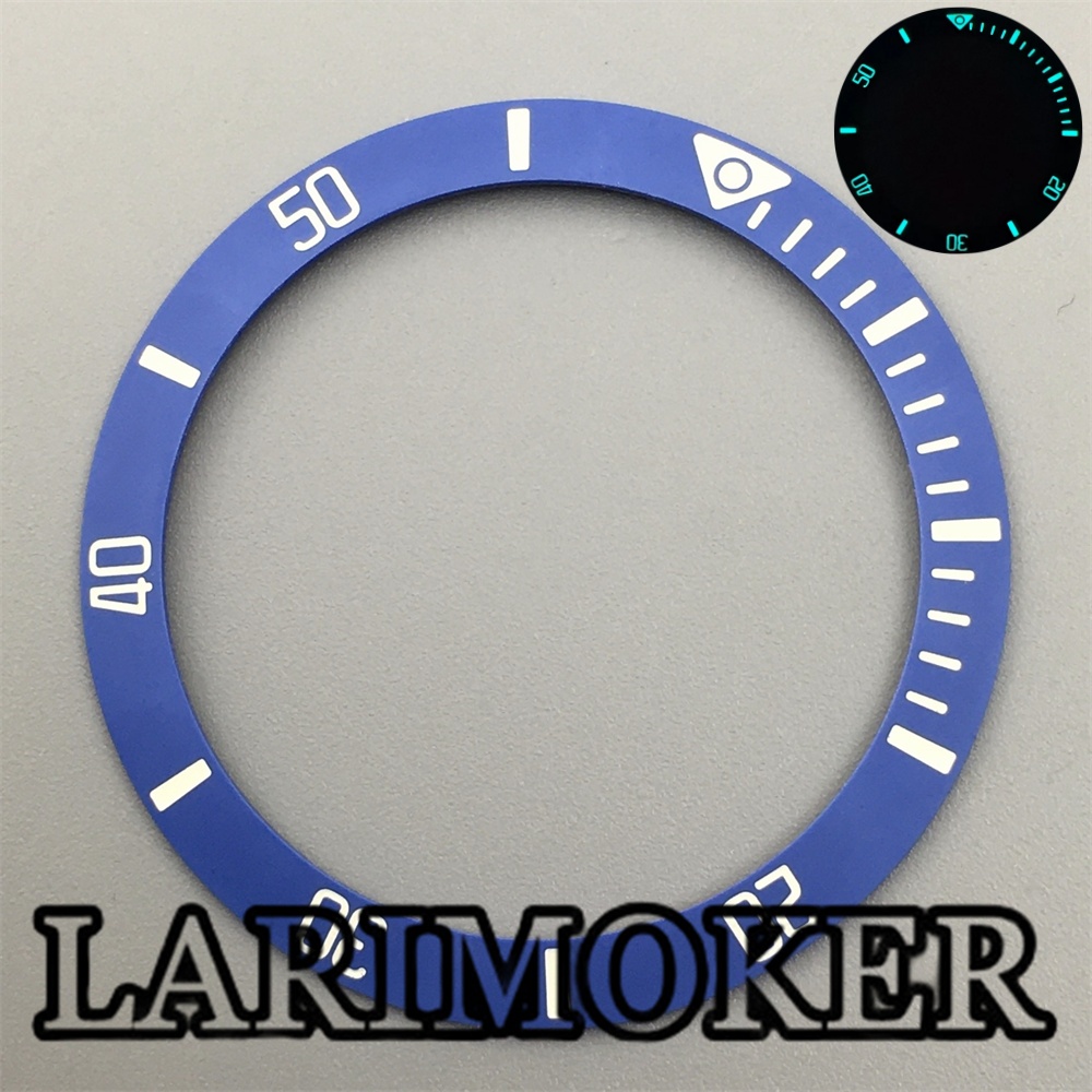 LARIMOKER 38mm negro azul bise - Watch Bezel Insert Ceramic Luminous reseña y precio