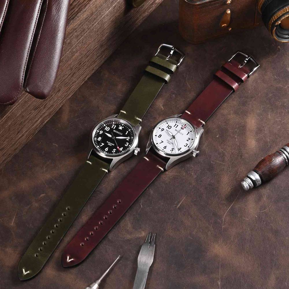 WOCCI correas de reloj de cuer - Leather Watch Strap Quick Release 20Mm 22Mm reseña y precio